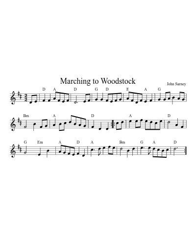 Marching to Woodstock