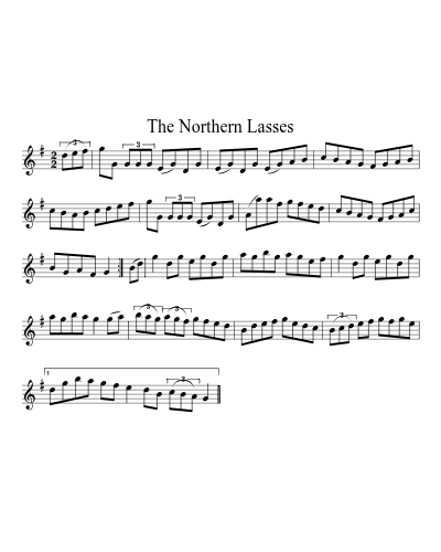 The Northern Lasses sheet music preview