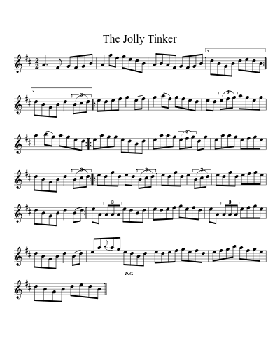 The Jolly Tinker (Version 3) sheet music preview