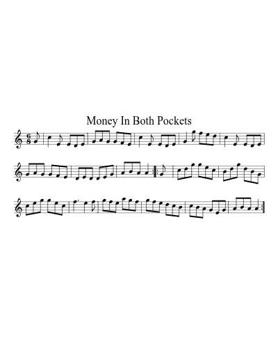 Money in both pockets (Version 3) sheet music preview
