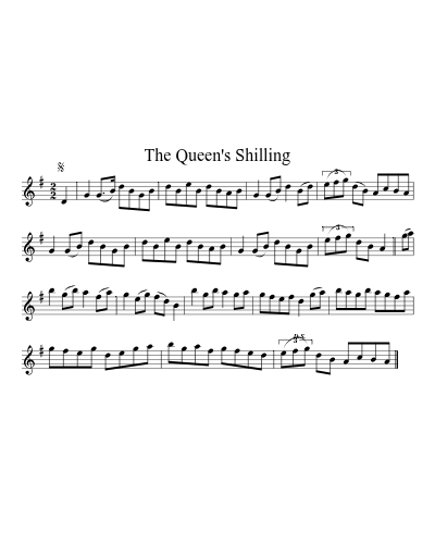 The Queen's Shilling sheet music preview