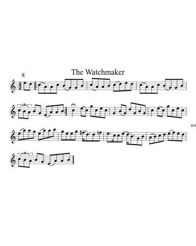 The watchmaker (Version 3) sheet music preview