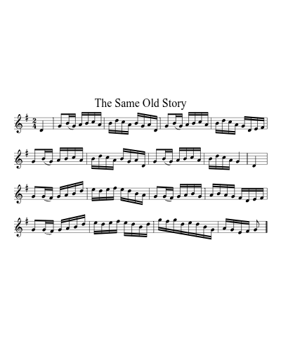 The Same Old Story (Version 2) sheet music preview