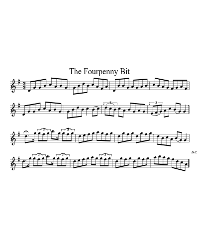The Fourpenny Bit (Version 2) sheet music preview