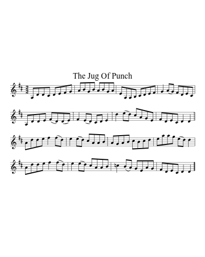 The jug of punch (Version 3) sheet music preview