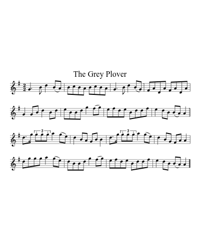 The Grey Plover (Version 2) sheet music preview