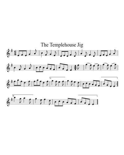 The Templehouse Jig sheet music preview
