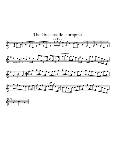 The Greencastle Hornpipe (Version 3) sheet music preview