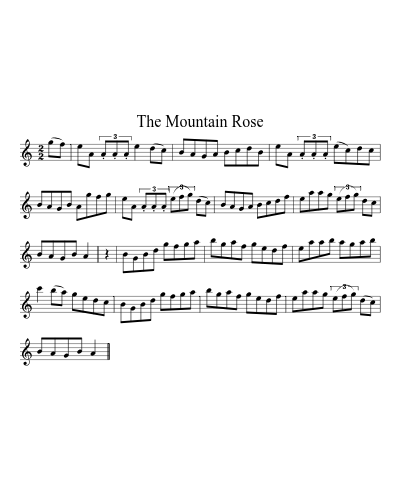 The mountain rose (Version 3) sheet music preview