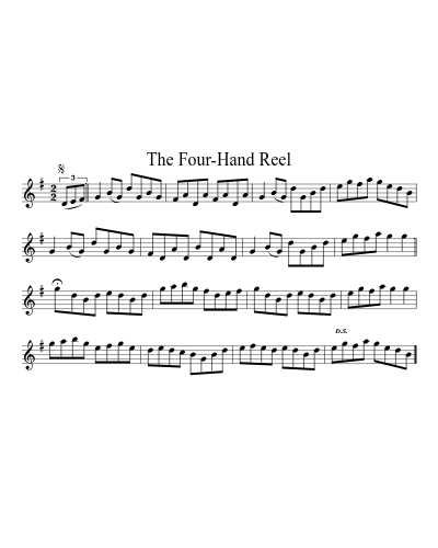 The four-hand reel (Version 4) sheet music preview