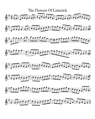 The Flowers Of Limerick sheet music preview