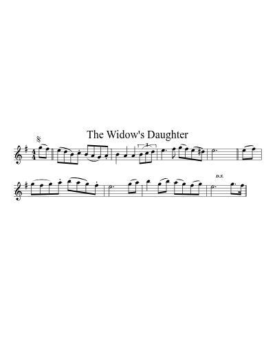 The Widow's Daughter sheet music preview