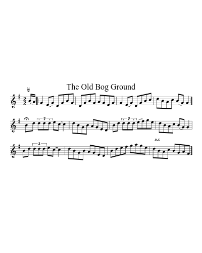 The Old Bog Ground sheet music preview