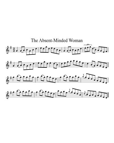 The Absent-Minded Woman sheet music preview
