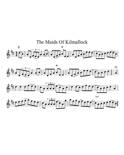 The Maids Of Kilmallock sheet music preview