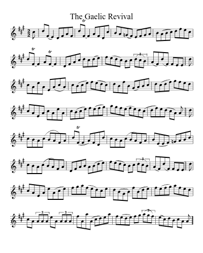 The Gaelic Revival sheet music preview