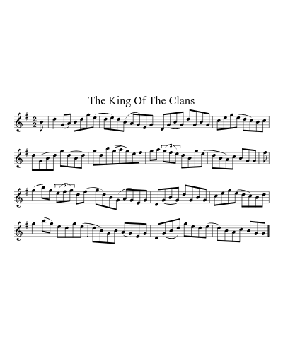 The King Of The Clans sheet music preview