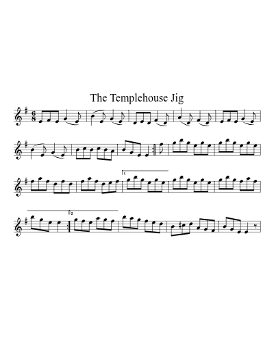 The Templehouse Jig (Version 4) sheet music preview