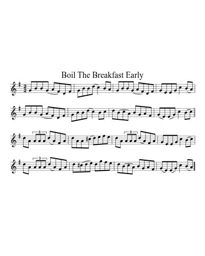 Boil The Breakfast Early (Version 3) preview