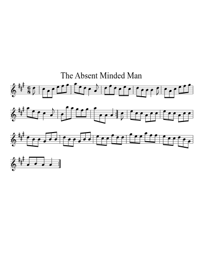 The Absent Minded Man (Version 2) sheet music preview