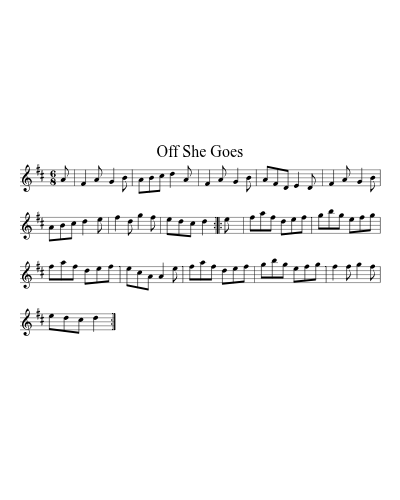 Off She Goes (Version 4) sheet music preview