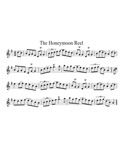 The Honeymoon Reel sheet music preview