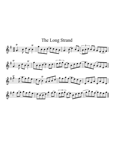 The Long Strand (Version 2) sheet music preview