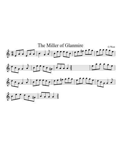 The Miller of Glanmire (Version 3) sheet music preview