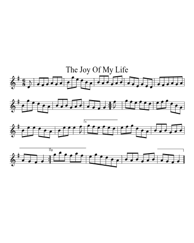 The Joy Of My Life sheet music preview