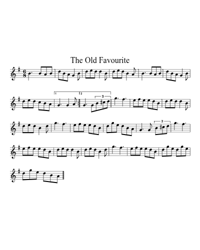 The Old Favourite sheet music preview