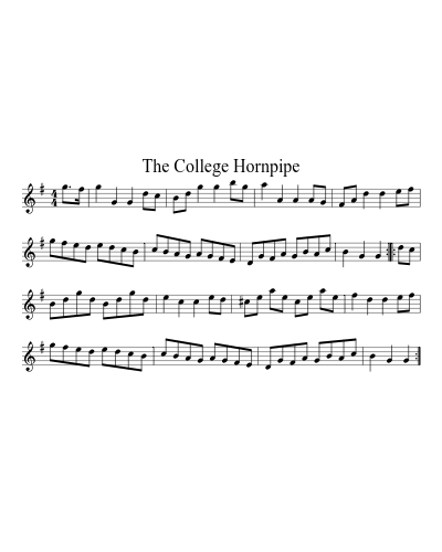 The College Hornpipe sheet music preview