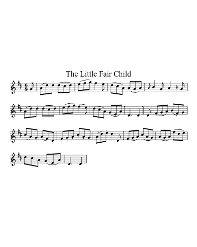 The Little Fair Child sheet music preview