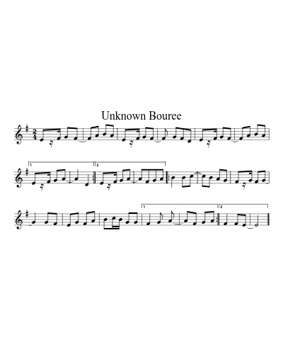 Unknown Bouree