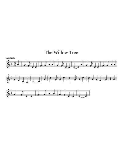 The Willow Tree (Version 2) sheet music preview