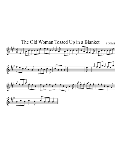 The Old Woman Tossed Up in a Blanket sheet music preview