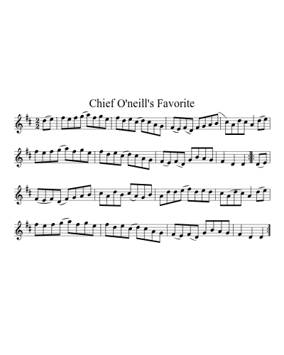 Chief O'Neill's favorite (Version 3)