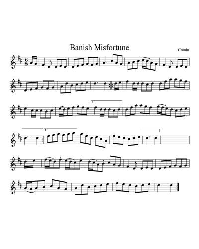 Banish Misfortune (Version 6) sheet music preview