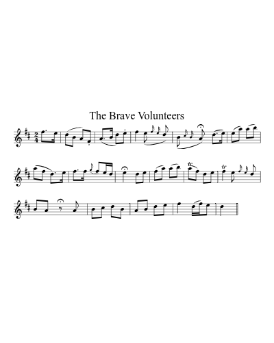 The Brave Volunteers sheet music preview