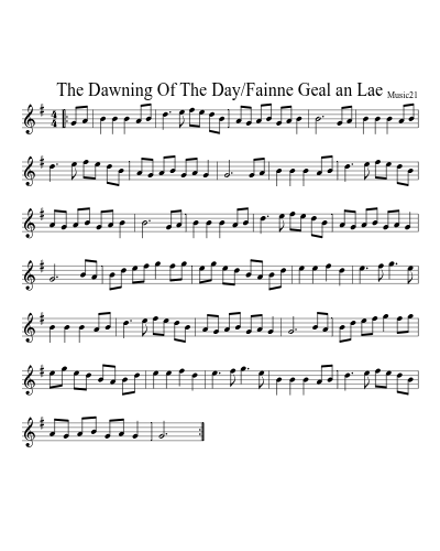 The Dawning Of The Day/Fainne Geal an Lae