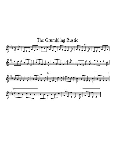 The Grumbling Rustic sheet music preview