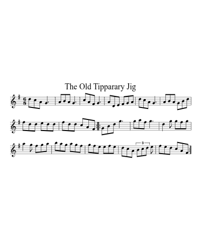The Old Tipparary Jig sheet music preview