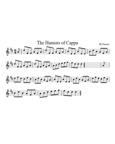 The Humors Of Cappa (Version 2) sheet music preview