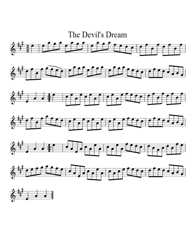 The Devil's Dream (Version 2) sheet music preview