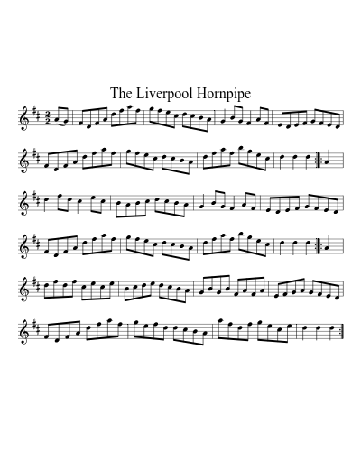The Liverpool hornpipe (Version 4) sheet music preview