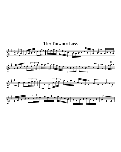 The Tinware Lass (Version 3) sheet music preview