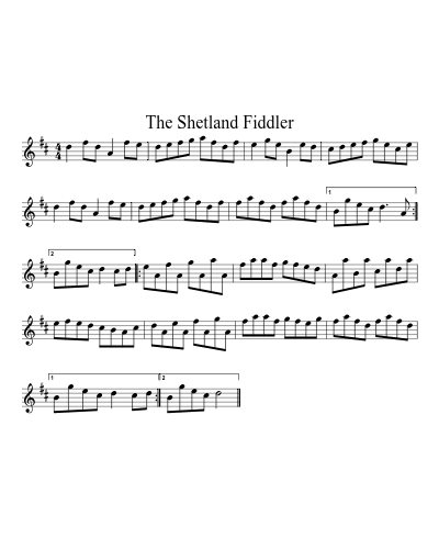 The Shetland Fiddler sheet music preview