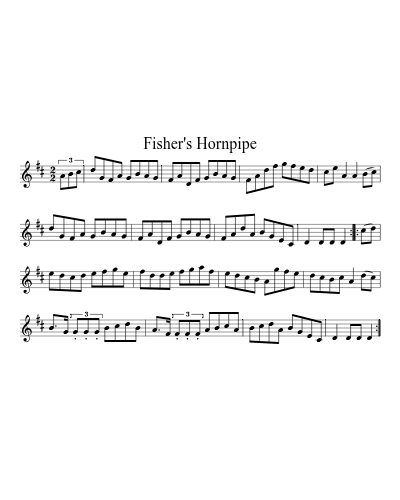 Fisher's hornpipe (Version 6) sheet music preview