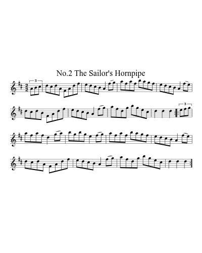 No.2 The Sailor's Hornpipe