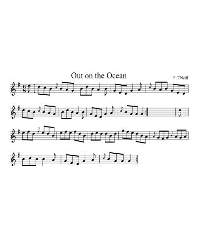 Out on the Ocean (Version 9) sheet music preview