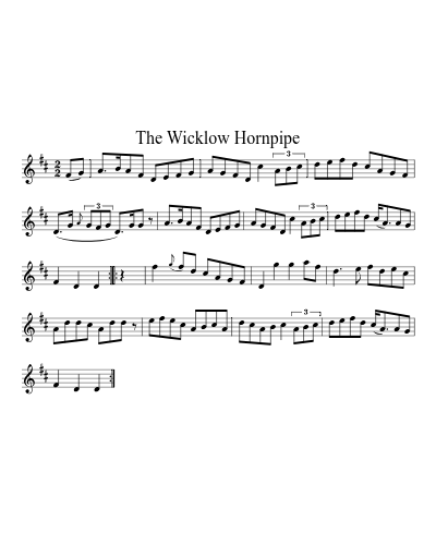 The Wicklow hornpipe (Version 3) sheet music preview